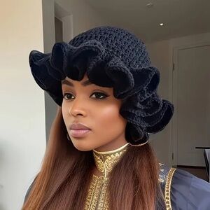 Ruffle Crochet Hat